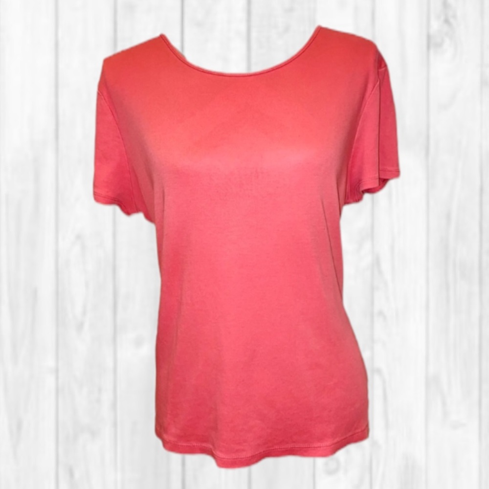 Croft & Barrow Pink Crewneck Essential Tee (XL)